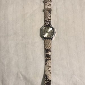 Leather snake strap silpada watch nwot